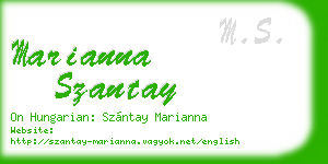 marianna szantay business card